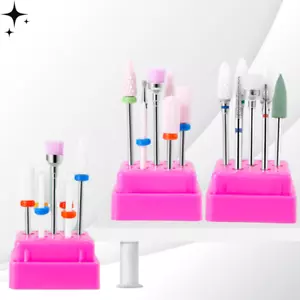 7 Pcs Nail Drill Bits Set Electric Cuticle Clean Diamond Nail Drill Bit - Picture 1 of 8