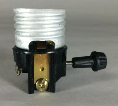 New 3-Way Turn Knob Lamp Socket Interior, E26, for 3 Way Light Bulbs  #SO207i - Image 1 of 3