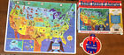 1963 USA carte puzzle 100 pièces Whitman JOLI complet avec boîte