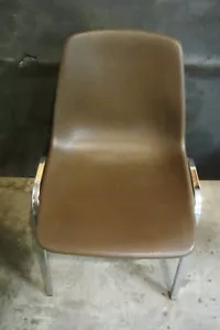 Vintage Samsonite Chromgestell Braun Stuhl Mid Century Modern Retro - Bild 1 von 4