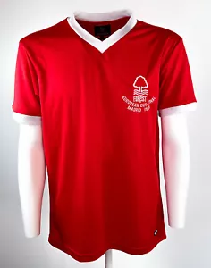 Copa Nottingham Forest Retro Fussball Trikot Europapokal Madrid 1980 Gr.L Rot - Bild 1 von 8