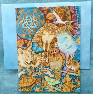 Holly Sierra, "Woodland Song" (1) Leanin' Tree Thank You Card, With (1) Envelope - Picture 1 of 5