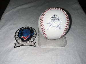 Travis Jankowski Signed Official 2023 World Series Baseball Texas Rangers BAS #4 - Picture 1 of 2
