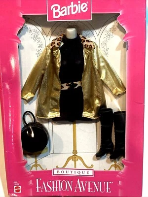 Barbie Fashion Avenue Boutique ~Conjunto Preto e Dourado ~ 1997 Mattel 18126 Novo na caixa Novo na embalagem - Imagem 1 de 4