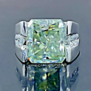 RARE 10.10 Ct Radiant Cut Certified White Diamond Ring Great Sparkle & Luster ! - Picture 1 of 10