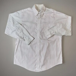 Brooks Brothers 16.5 4/5 Red White Classic Button Up Dress Striped Shirt - Picture 1 of 19