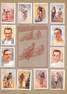 PLANCHE PETITES IMAGES " CYCLISME BIKES " ANNEES 1930/1940 ? - Bild 1 von 1