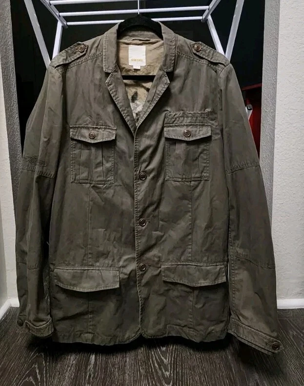 Diesel Chaqueta de Campo Militar Abrigo Caqui Verde Forrado Utilidad Carga Para Hombre’s XL Foto 1 de 4