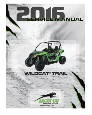 Arctic Cat Wildcat Trail Manual de servicio | 2016 | CD enviado por correo o USB Foto 1 de 4