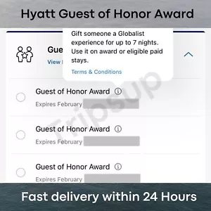 Hyatt Guest of Honor, Valid Until 2/28/2026 (Enjoy Globalist for your next stay) - Picture 1 of 1