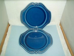 Sud & Co Cassis en Provence France Set of 2 Blue Salad Plates 8 1/2" - Picture 1 of 3