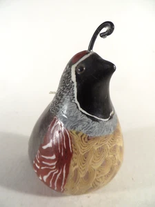 Stone Candle California Quail 5"H Handmade - Picture 1 of 7