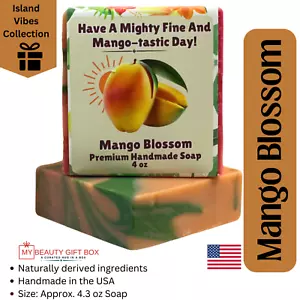 Mango Blossom My Beauty Gift Box Scented Mango Handmade Soap 4 oz - Picture 1 of 2
