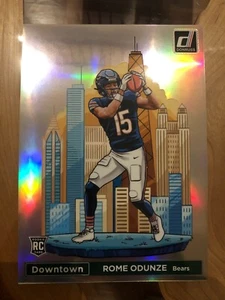 Donruss Rome Odunze Rookie RC #15 2024 Downtown SSP Jumbo Prizm de gran tamaño - Imagen 1 de 2