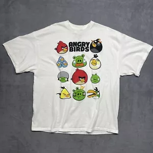 Camiseta Angry Birds 100% Algodón 2XL Blanca Gráfica Manga Corta T - Imagen 1 de 6