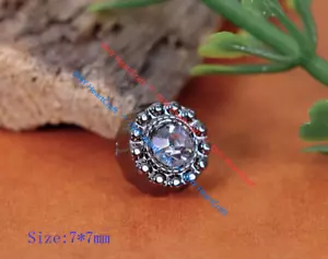 7*7mm Flor Brillante Estrás Tachuelas de Remache Taches Para Cinturón de Artesanía Hágalo usted mismo - Imagen 1 de 8