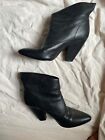 Belle By Sigerson Morrison Black Leather Ankle Boots Size 8