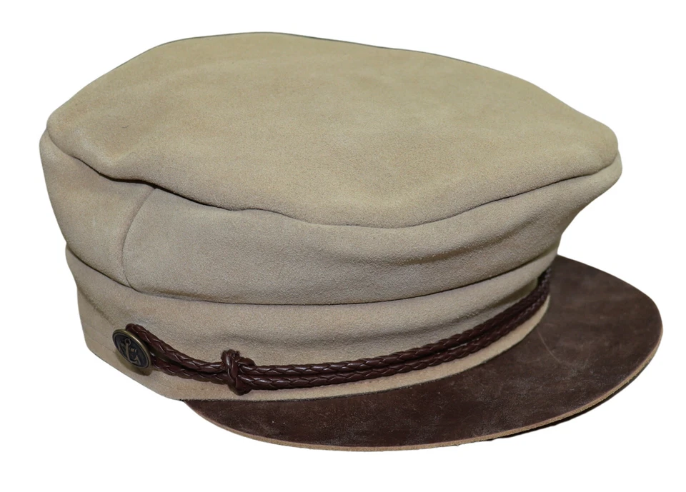 Boné Peter Grimm Lila Couro Genuíno Capitão Marinheiro Novo com etiquetas Escolha Cor/Tamanho - Imagem 1 de 1