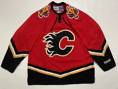 Calgary Flames Blasty Jersey Men's Large CCM NHL Hockey Red Home MiC Iginla - Image 1 of 4
