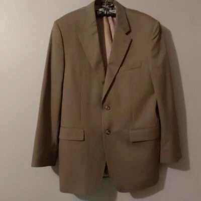 Chaps Men's 2 Piece Brown Wool Suit Size 42L Jacket & 36X32 Pant - Image 1 of 4
