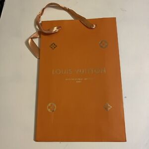 Louis Vuitton Holiday Edition Gold Ribbon Shopping Gift Bag 11.5 X 7.5 X 3