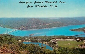 Postal de vista aérea de Perkins Memorial Drive en Bear Mountain Nueva York NY - Imagen 1 de 2