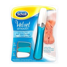 Scholl Velvet Smooth Electronic Nail Care System With 3 Interchangeable Heads