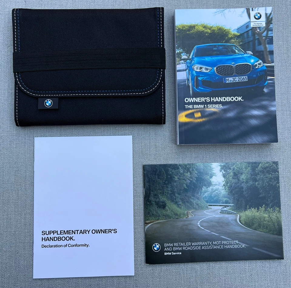 PORTAFOGLIO MANUALE PROPRIETARIO ORIGINALE BMW SERIE 1 CONFEZIONE 2019-2021. (2021). - Immagine 1 di 1