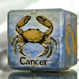 Celestial Crab - Azure Depths of Fortune - Backgammon Doubling Cube - 36mm - Picture 1 of 9