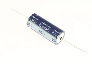 2x Condensador de audio electrolítico axial de aluminio 82uF 450V 450VDC 85C 82mfd - Imagen 1 de 1