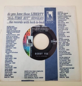 Bobby Vee  COME BACK WHEN YOU GROW UP  (ROCK 45) #55964 PLAYS VG+ TO VG++ - Picture 1 of 5