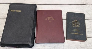 Vintage 1959 Holy Bible Lot Harold Copping Pics My Daily New Testament Nice Lot - Bild 1 von 6