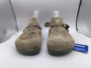 Birkenstock Boston Taupe Weichbettung Wildleder Leder Damen Clog Schuhe 37 Gr. 6,5 - Bild 1 von 11
