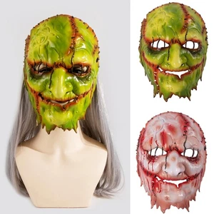 Unisex Scary Creepy Witch Mask Full Face Cover Halloween Carnival Party Cosplay - Picture 1 of 13