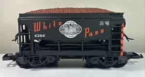 LGB WHITE PASS & YUKON #4204 ORE CAR G-SCALE WITH LOAD - Picture 1 of 8
