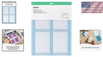Cricut Card Mat 2X2 Reusable Non-Slip Craft Mat 13 x 16.25 Create Four Cards NEW - Image 1 of 4