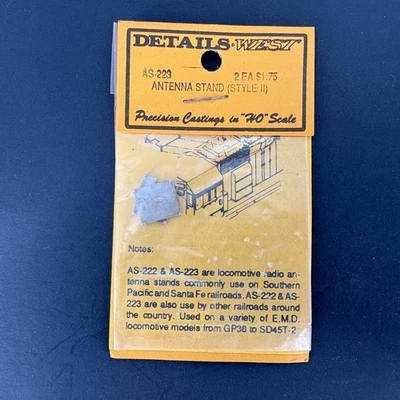 HO Details West AS-223 Soporte de Montaje de Antena (Estilo II) Paquete de 2 NUEVO Foto 1 de 3