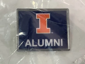 ILLINOIS ILLINI Fan Souvenir: Square Alumni Pin. 1.25”. NEW. - Picture 1 of 4