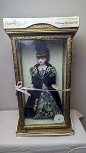 Vtg Camellia Garden 16" Porcelain Doll with Swarovski in Case in Original Box - Picture 1 of 10