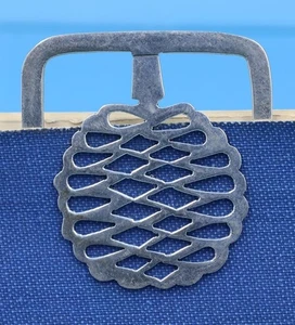 VINTAGE STERLING SILVER BOOKMARK - FRUIT - 5CM - MEXICI -    [70] - Bild 1 von 1