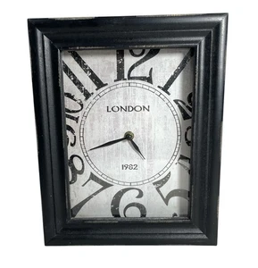 London Wall Clock 1982 Distressed Vintage Looking Large Rectangle - Picture 1 of 7