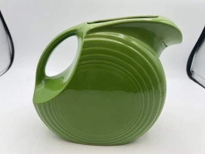 Vintage Fiestaware Disk Large Pitcher Shamrock Green Stoneware - Image 1 of 4