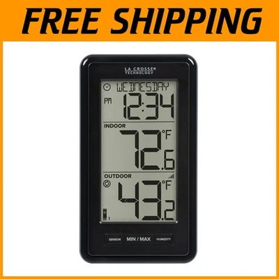 Wireless Thermometer with Indoor Humidity, Large Digits - Image 1 of 4