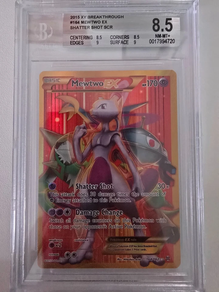 M Mewtwo EX #164/162 Full Art Secret Rare – 2015 XY BREAKthrough – BGS 8.5 Grade - Image 1 of 4