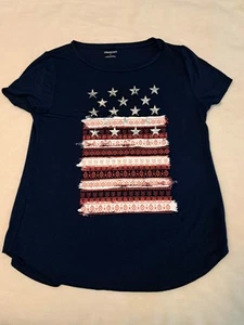 Westport Flag Navy Blue Short Sleeve TShirt Women size S. - Picture 1 of 5