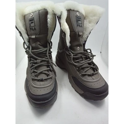 Fila Boot Faux Fur Lined-Lace Up-9 inch w/heel-Snap down to 7 inch - Image 1 of 4
