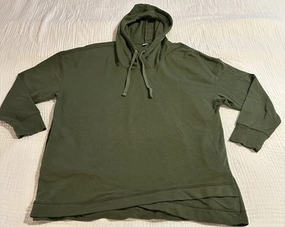 Old Navy Olive LS Pullover Lightweight Hoodie Women's Sz 2XL Tunic Sweatshirt - Image 1 of 4