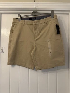 New Tommy Hilfiger Women's Beige Hollywood Chino Shorts, UK Size 14 - Picture 1 of 12