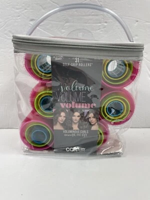 Conair Voluminous Curls Rodillos Autoagarre 31 PC Rizadores Multicolor Estuche con Cremallera Foto 1 de 4