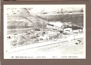 VINTAGE POSTCARD UNUSED MT VIEW POULTRY RANCH SUSSEX NEW JERSEY - Picture 1 of 1